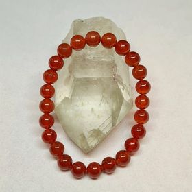 Carnelian Crystal Beaded Bracelet