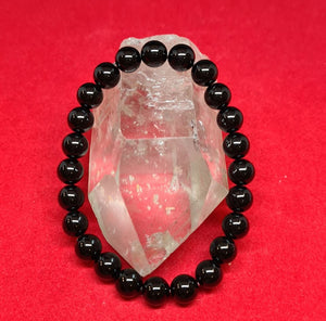 Black Onyx Crystal Beaded Bracelet