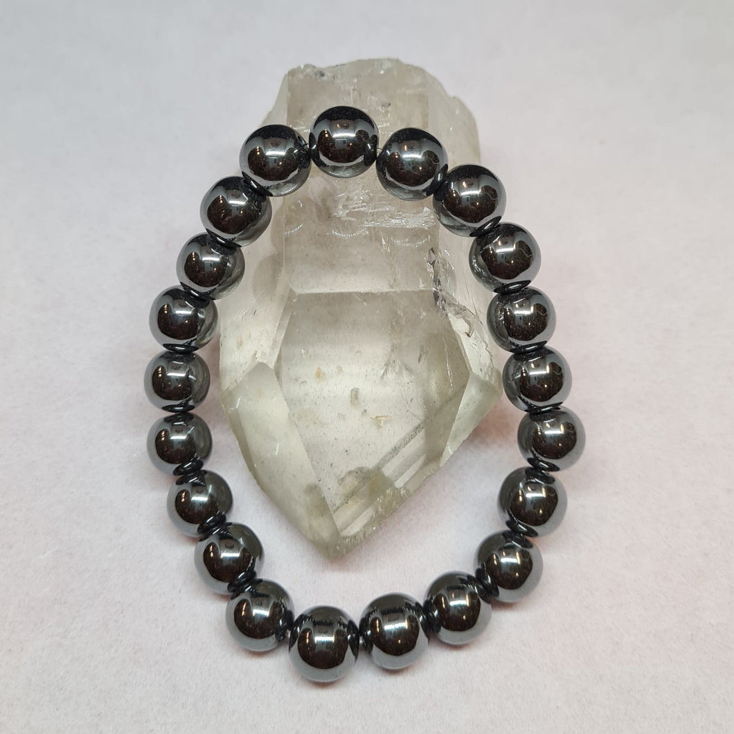 Hematite Crystal Beaded Bracelet