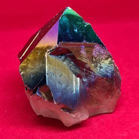 Rainbow Titanium Aura Quartz Top Polished Point