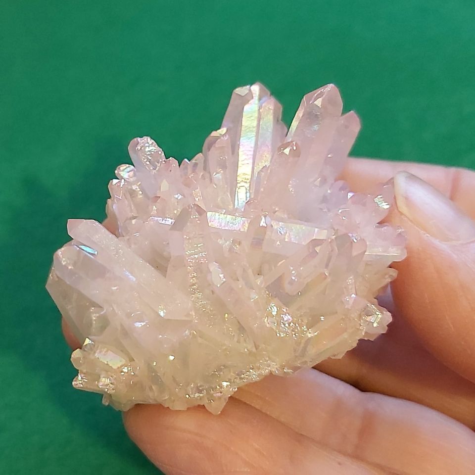 Rose Aura Quartz Cluster