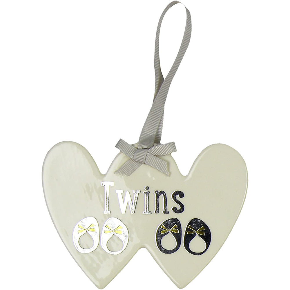 Twins Ceramic Hanging Plaque Wendy Jones Blackett Collection - 197