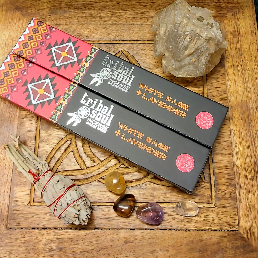 2 x Tribal Soul White Sage & Lavender Incense Sticks