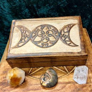 Wooden Box - Triple Goddess