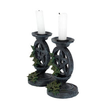 Load image into Gallery viewer, Pair of Pentagram Candle Holders
