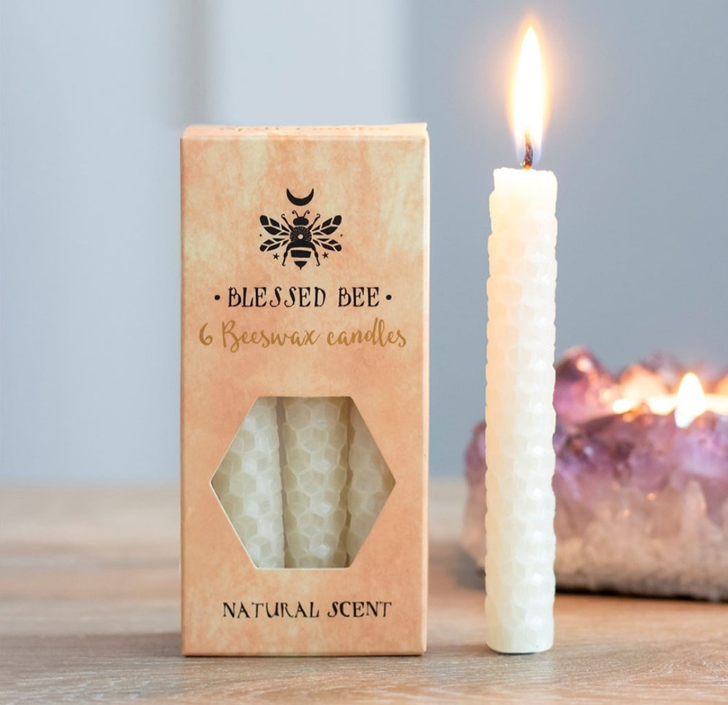 Cream Beeswax Spell Candles - box of 6