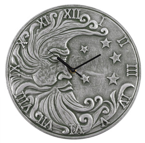Terracotta Moon Design Wall Clock