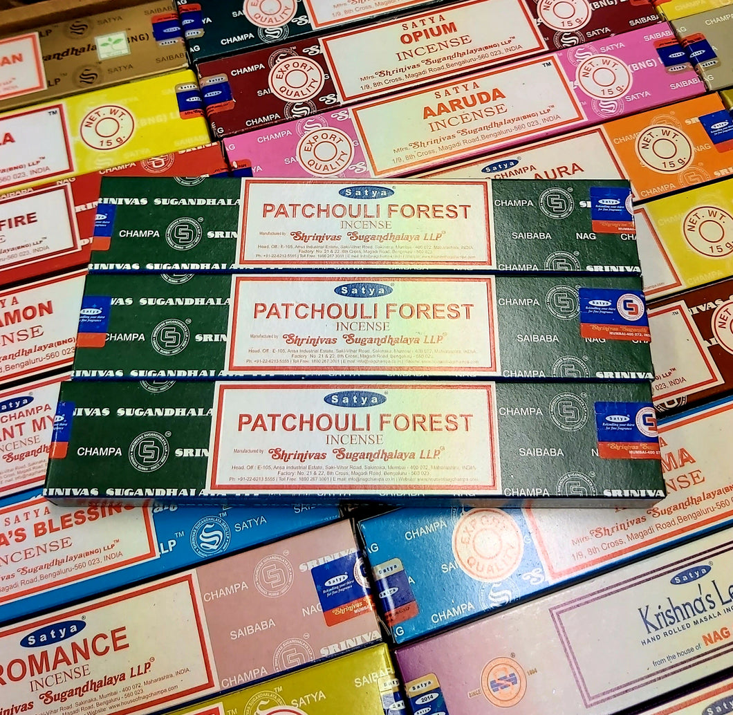 Satya Patchouli Forest Incense x 3