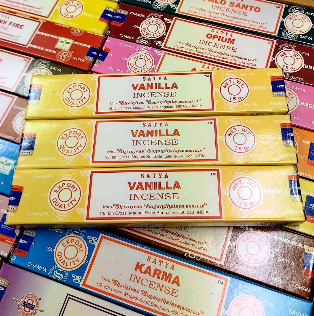 Satya Vanilla Incense x 3