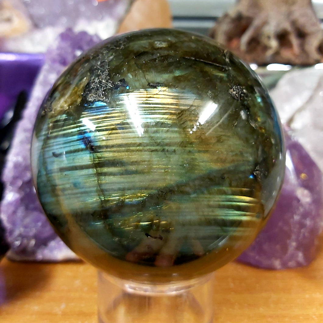 Labradorite Crystal Sphere - 82mm