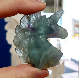 Crystal Fluorite Unicorn Head U4