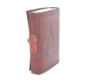 Pentagram Embossed Leather Journal