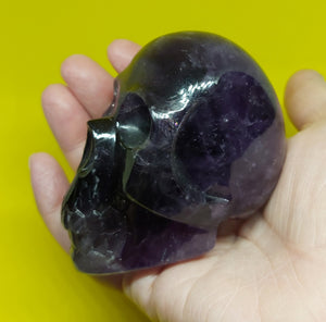 Uruguayan Amethyst Hand Carved Polished Crystal Skull 365g