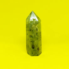 Load image into Gallery viewer, Prehnite Polished Point 84g
