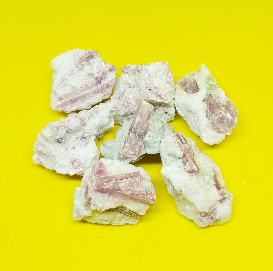 Pink Tourmaline Raw Cluster x 1