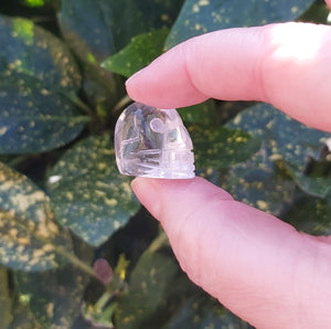 Clear Quartz Hand Carved Skull (small 12g)