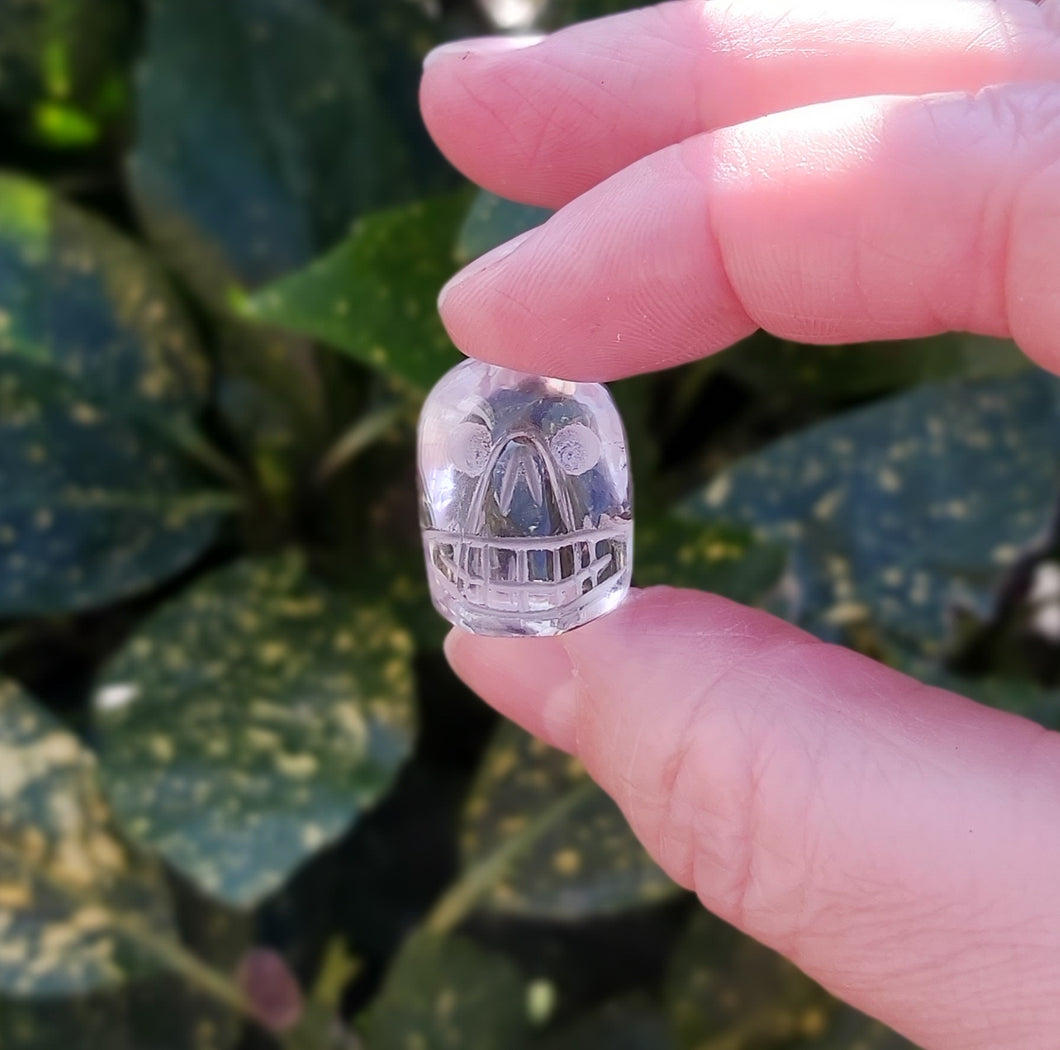 Clear Quartz Hand Carved Skull (small 12g)