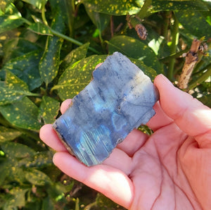 Labradorite Slice - Polished One Side 81g