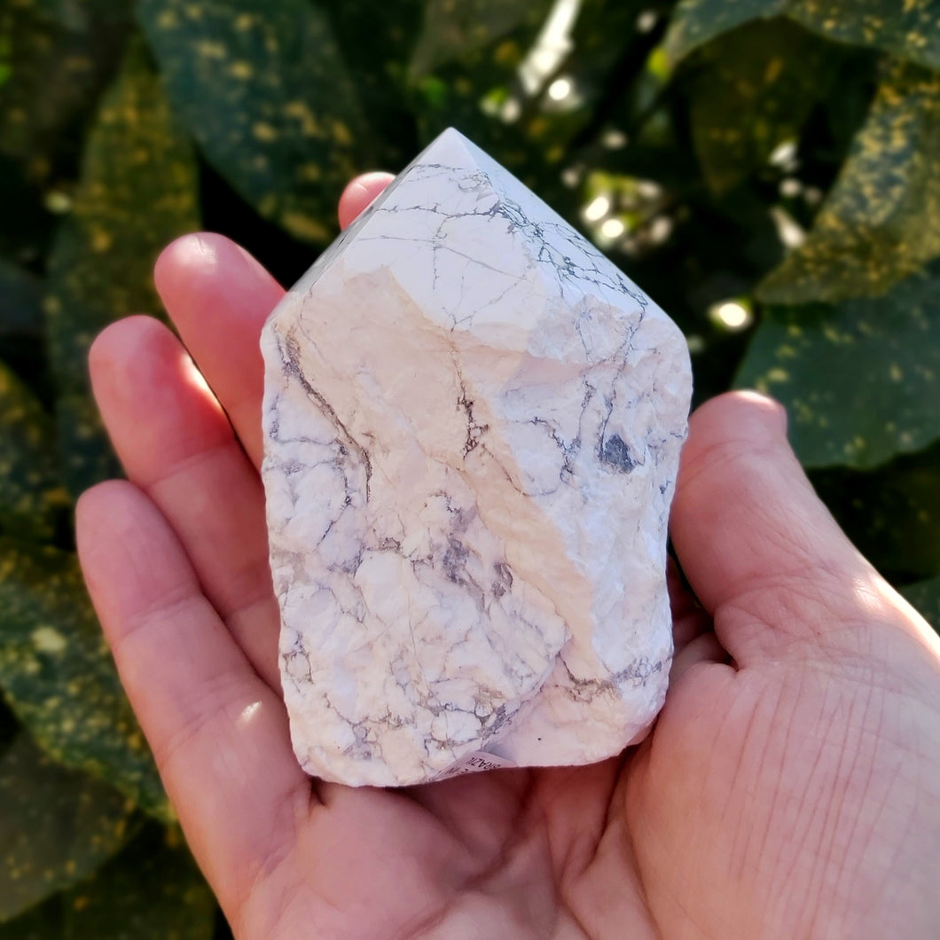 White Howlite Top Polished Point 239g