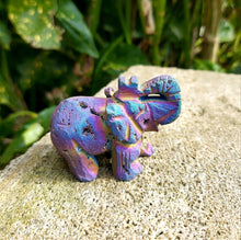 Load image into Gallery viewer, Rainbow Titanium Druzy Agate Elephant 47g
