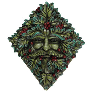 Green Man Plaque - Festive Berry