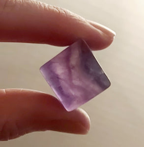 Rainbow Fluorite Small Polished Cube 16g