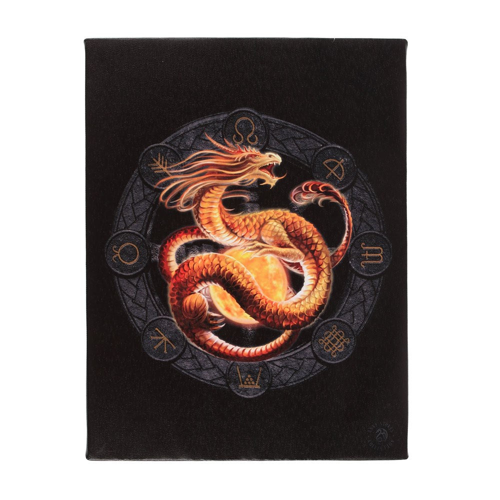 Litha Dragon Canvas Plaque by Anne Stokes - 211
