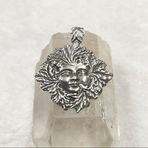 Sterling Silver Green Lady Pendant