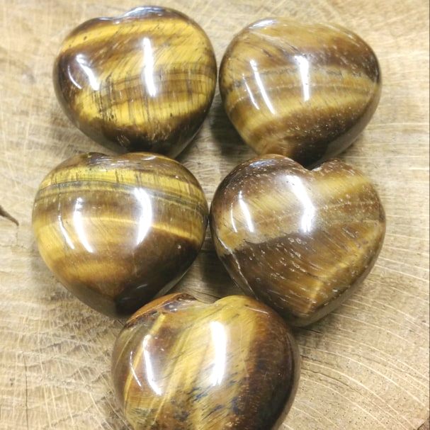 Golden Tigers Eye Heart