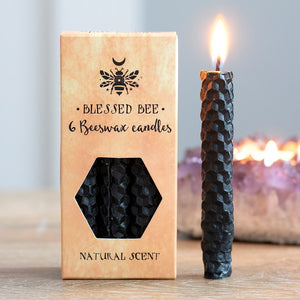 Black Beeswax Spell Candles - Pack Of 6
