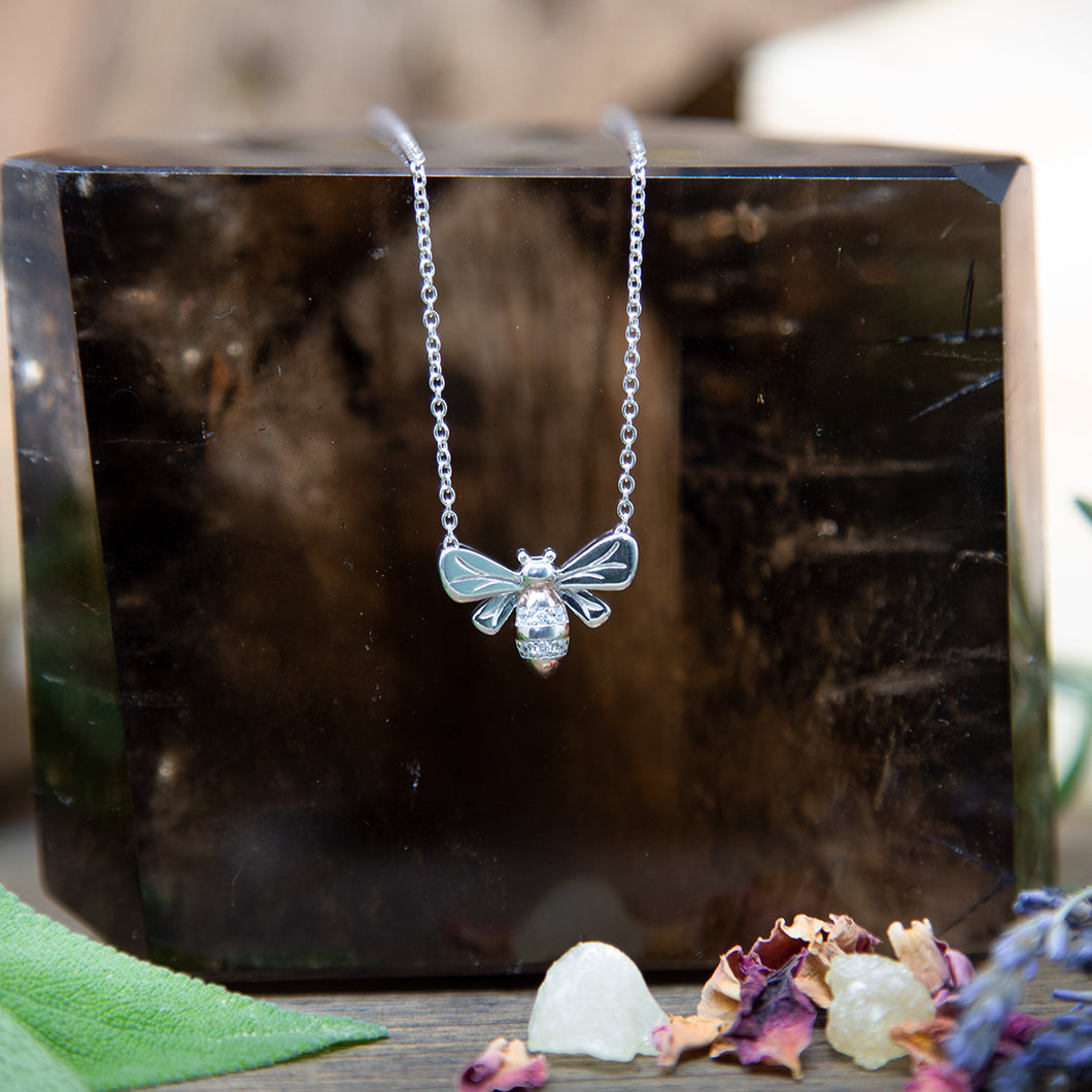 Sterling Silver Bee Necklace