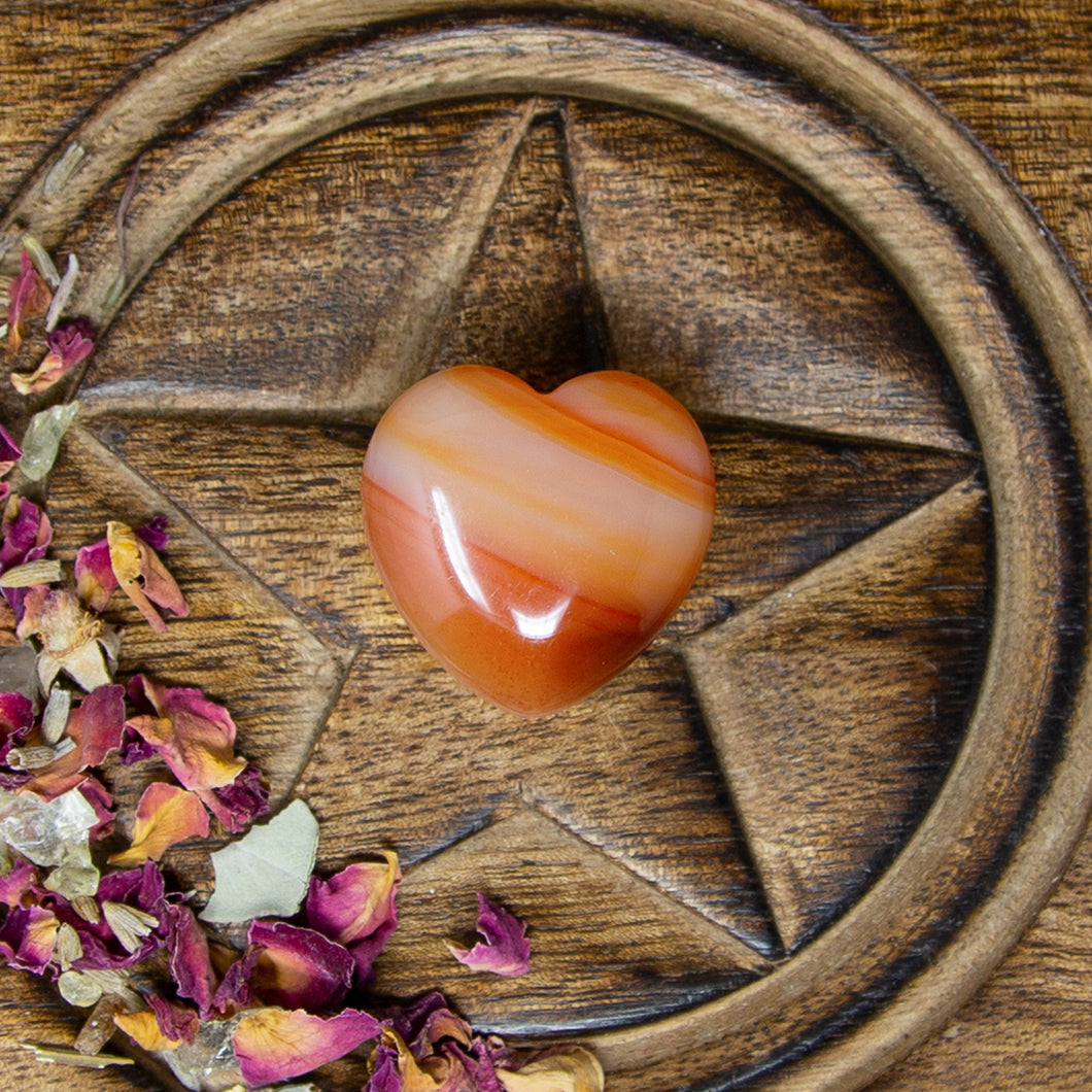 Red Agate (Natural Carnelian) Heart