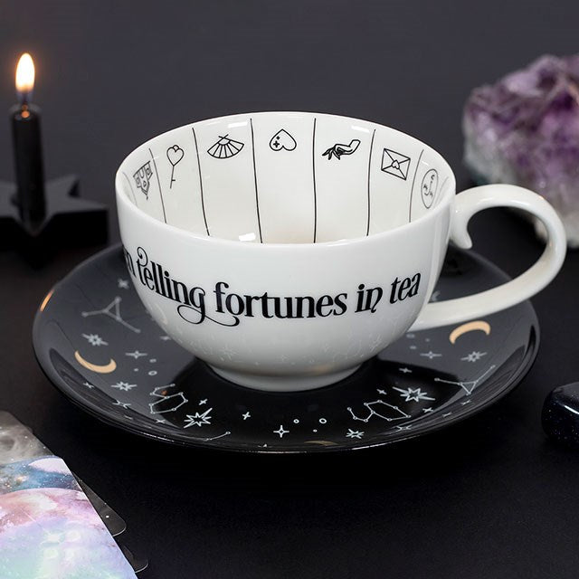 Ceramic Fortune Telling Teacup & Saucer