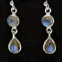 Load image into Gallery viewer, Sterling Silver Labradorite Drop Earrings
