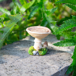 Mushroom Birdbath - Miniature World