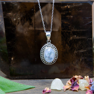 Sterling Silver Rainbow Moonstone Pendant