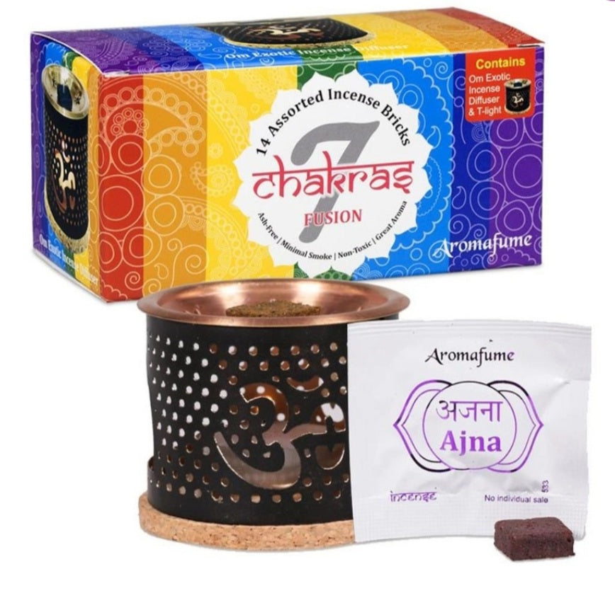 Incense Holder and 14 Natural Incense Bricks