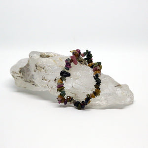 Watermelon Tourmaline Chip Bracelet