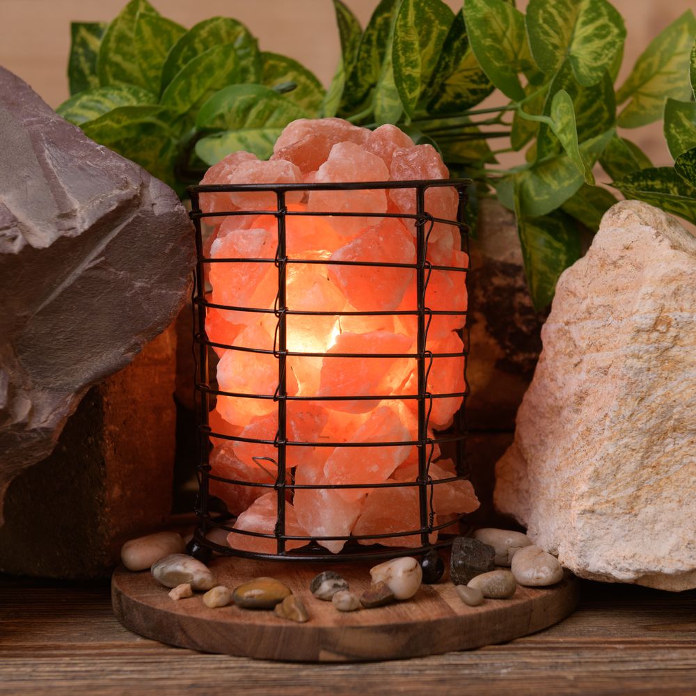 Himalayan Salt Electric Lamp - Basket Of Rocks 17cm - COLLECTION ONLY DUE TO WEIGHT