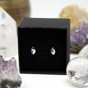 Silver Diamond Earrings (lens)