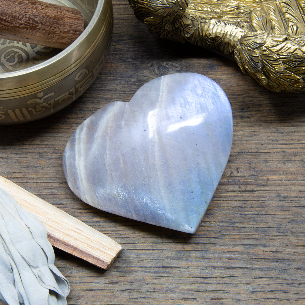 Moonstone Crystal Heart 135g