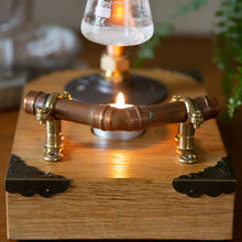 Load image into Gallery viewer, Solid Oak, Copper and Brass Industrial Style Oil Burner (B)
