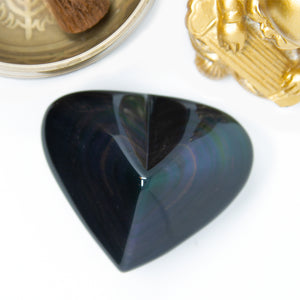 Rainbow Obsidian Heart