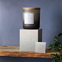 Serenity Calm Glass Jar Candle - Bergamot, Lavender, Sandalwood 270g