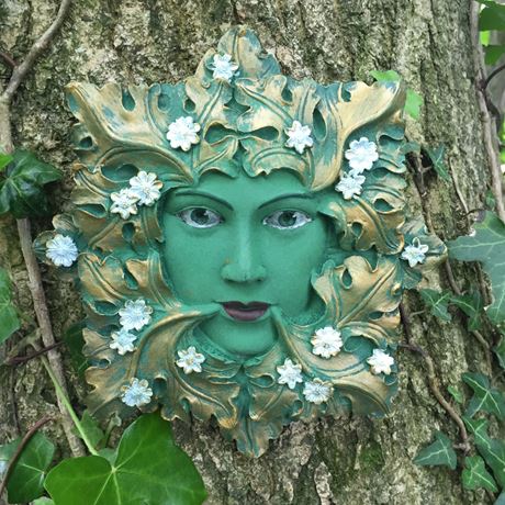 Green Woman Plaque - Flora